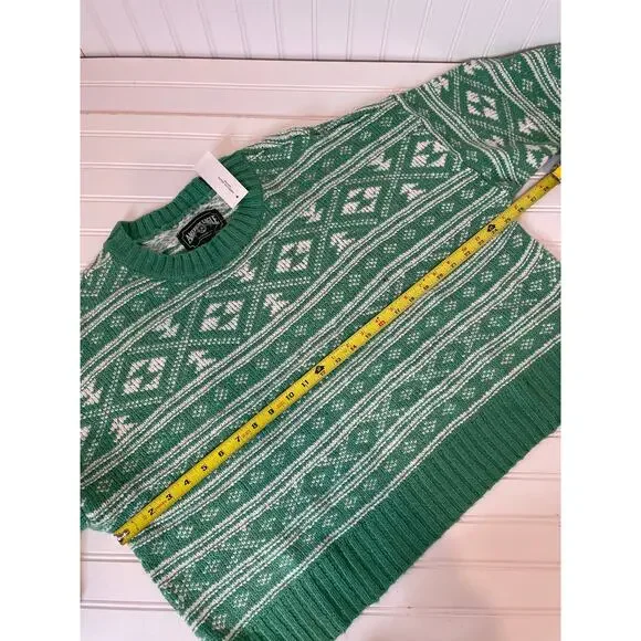 NWT American Eagle Outfitters Green & White Fair Isle Snowdrift Sweater Size XL - Picture 5 of 8